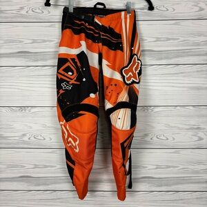 FOX RACING 180 YOUTH KIDS MOTOCROSS PANTS ORANGE BLACK SIZE 24 (AGE 8)